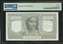 Charger l&#39;image dans la galerie, France : 1000 Francs Minerve 23-8-1945 ; PMG : Gem UNC 66 (Ref 1948)
