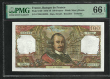 Charger l&#39;image dans la galerie, France : 100 Francs Corneille 5-8-1968 ; PMG : Gem UNC 66 ; EPQ (Ref 1942)
