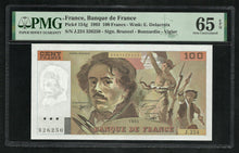 Charger l&#39;image dans la galerie, France : 100 Francs Delacroix 1993 ; PMG : Gem UNC 65 ; EPQ

