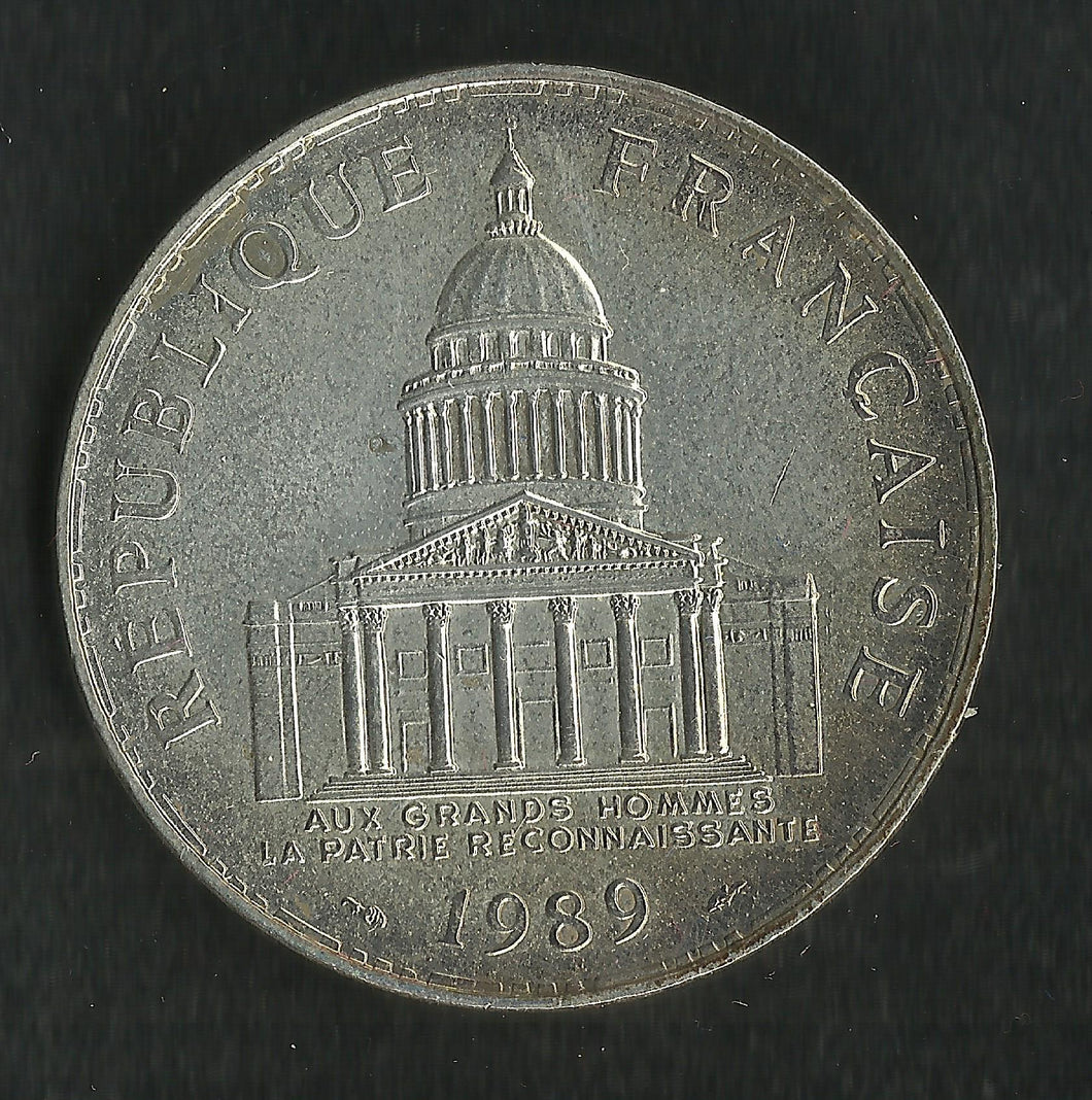 100 Francs Panthéon Argent 1989 (Ref5)