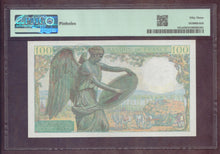 Charger l'image dans la galerie, France : 100 Francs Descartes 1942 ; Pick 101a ; PMG : About UNC 53 (Ref 4131)
