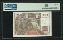Charger l&#39;image dans la galerie, France : 100 Francs Paysan (1-4-1954) ; PMG : Choice Unc 64
