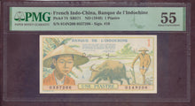 Charger l'image dans la galerie, French Indochina : 1 Piastre 1949 Pick 74 ; PMG : Choice UNC 55 (Ref 4103)
