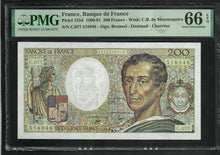 Charger l&#39;image dans la galerie, France : 200 Francs Montesquieu 1990 ; PMG : Gem UNC 66 ; EPQ (Ref 1956)
