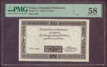 Charger l'image dans la galerie, France : 25 Livres 1793 ; Pick A71 PMG : Choice UNC 58 (Ref 4163)
