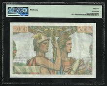 Charger l&#39;image dans la galerie, France : 5000 Francs Terre &amp; Mer (2-10-1952) ; PMG : About UNC 55
