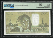 Charger l&#39;image dans la galerie, France : 500 Francs Pascal 1988 ; PMG : Choice About UNC 58 (Ref 1989)
