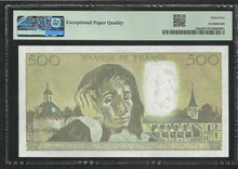 Charger l&#39;image dans la galerie, France : 500 Francs Pascal 1988 ; PMG : Gem UNC 65 (Ref 1992)
