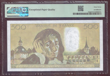 Charger l'image dans la galerie, France : 500 Francs Pascal 1988 ; Pick 156g PMG : Superb Gem UNC 67 (Ref 4170)
