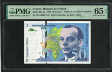 Charger l&#39;image dans la galerie, France : 50 Francs Exupéry 1994 ; PMG : Gem UNC 65 ; EPQ (Ref 1960)
