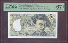 Charger l'image dans la galerie, France : 50 Francs 1987 ; Pick 152c ; PMG : Superb Gem UNC 67 (Ref 4117)
