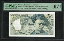 Charger l&#39;image dans la galerie, France : 50 Francs De La Tour 1987 ; PMG : Superb Gem UNC 67 ; EPQ (Réf. 1962)
