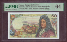 Charger l'image dans la galerie, France : 50 Francs Racine 1973 ; Pick 148d ; PMG : Choice UNC 64 (Ref 4126)
