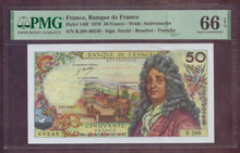 Charger l'image dans la galerie, France : 50 Francs Racine 1976 ; Pick 148f ; PMG : Gem UNC 66 (Ref 4127)
