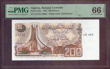 Charger l'image dans la galerie, Algeria : 200 Dinars 1983 ; Pick 135a ; PMG : Gem UNC 66 (Ref 4191)
