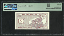 Charger l&#39;image dans la galerie, Biafra : 5 Shillings 1968 ; PMG : Gem UNC 65 (Ref 2334)
