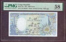 Charger l'image dans la galerie, Congo : 1000 Francs 1991 ; Pick 10c ; PMG : Choice UNC 58 (Ref 4174)
