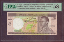 Charger l'image dans la galerie, Congo : 100 Makuta 1967 ; Pick 12a ; PMG : Choice UNC 58 (Ref 4183)
