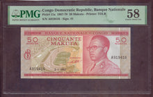 Charger l'image dans la galerie, Congo : 50 Makuta 1967 ; Pick 11a ; PMG : Choice UNC 58 (Ref 4182)
