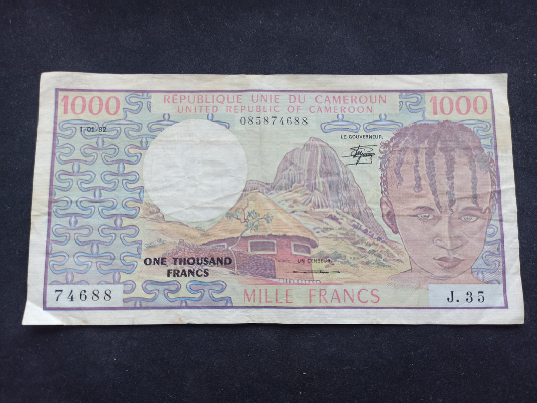 Cameroun : 1000 Francs 1982
