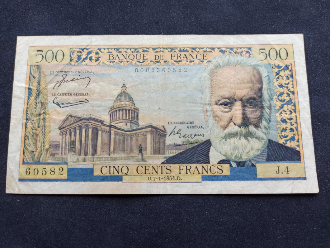 500 Francs Victor Hugo (7-1-1954)