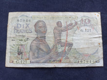 Charger l&#39;image dans la galerie, Colonies Françaises : Afrique Occidentale : 10 Francs (21-11-1953) (Ref47)
