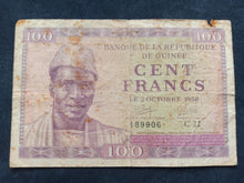 Charger l&#39;image dans la galerie, Guinée : 100 Francs 1958 (Ref 187)
