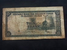 Charger l&#39;image dans la galerie, Congo Belge : 10 Francs 1958  (Ref 254)

