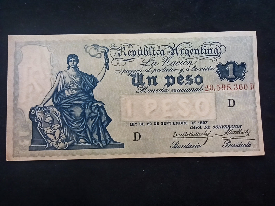 Argentine : Un Peso 1897 (1925 - 1932) (Ref 238)