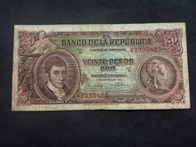 Charger l&#39;image dans la galerie, Colombie : 20 Pesos Oro 1961 (Ref 237)
