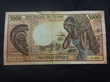 Charger l&#39;image dans la galerie, Tchad : 5000 Francs 1984 (Ref 243)
