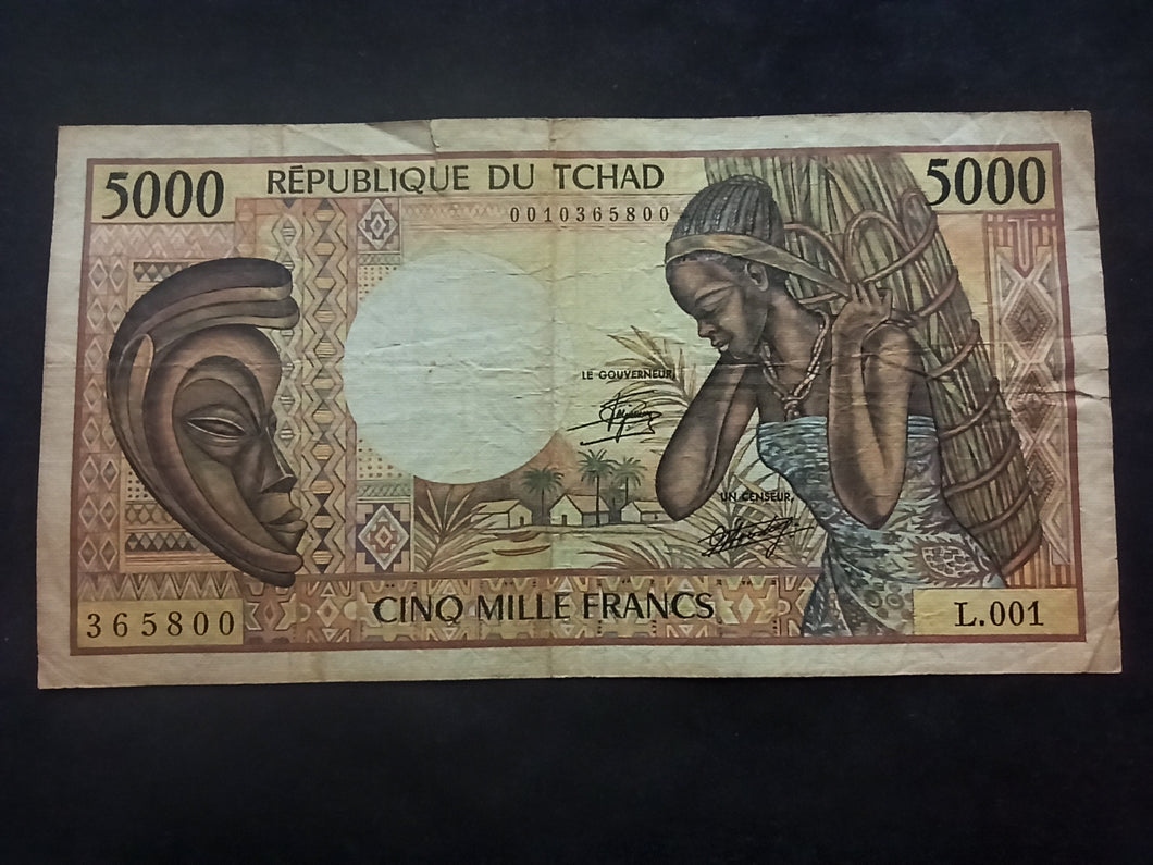 Tchad : 5000 Francs 1984 (Ref 243)