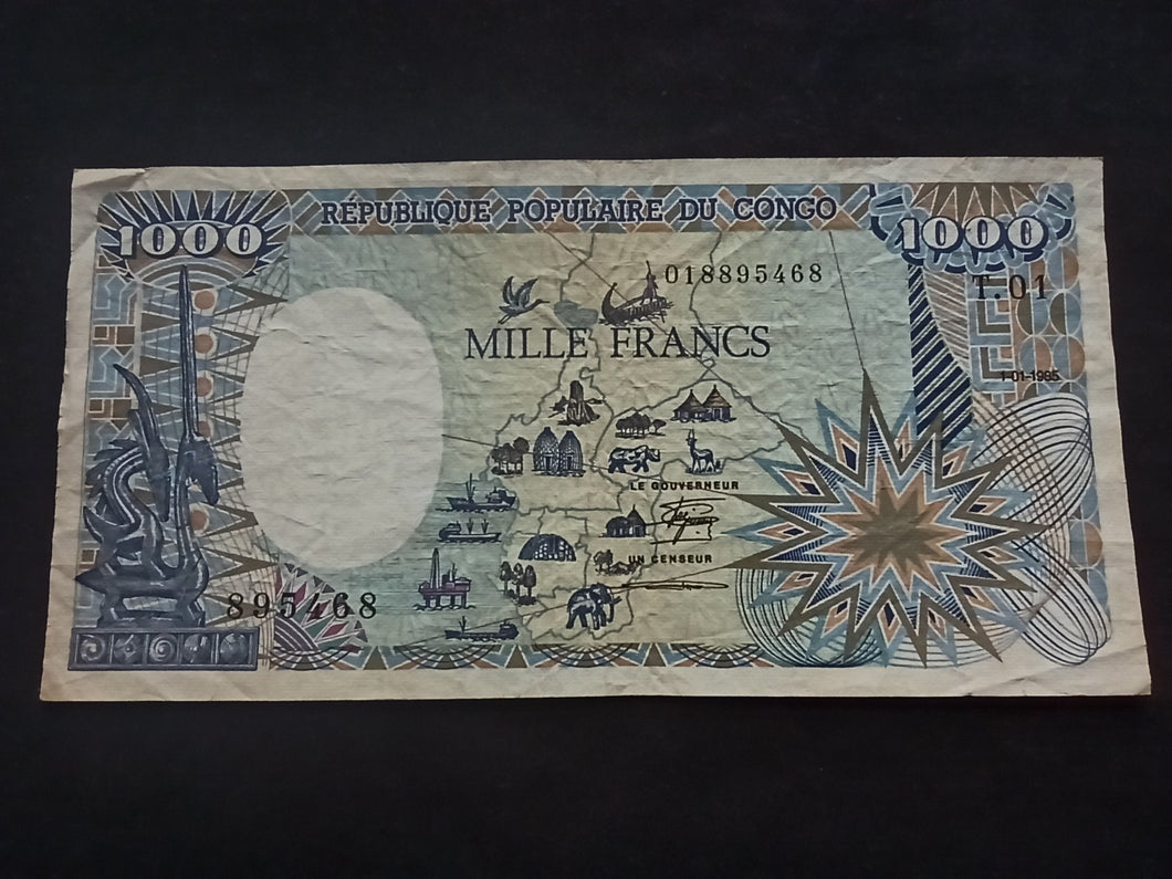 Congo : 1000 Francs 1985 (Ref 244)
