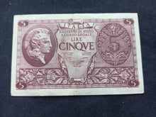 Charger l&#39;image dans la galerie, Italie : 5 Lire 1944 (Ref 304)
