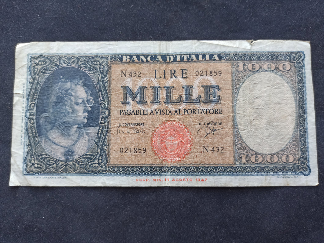 Italie : 1000 Lire 1961 (Ref 307)