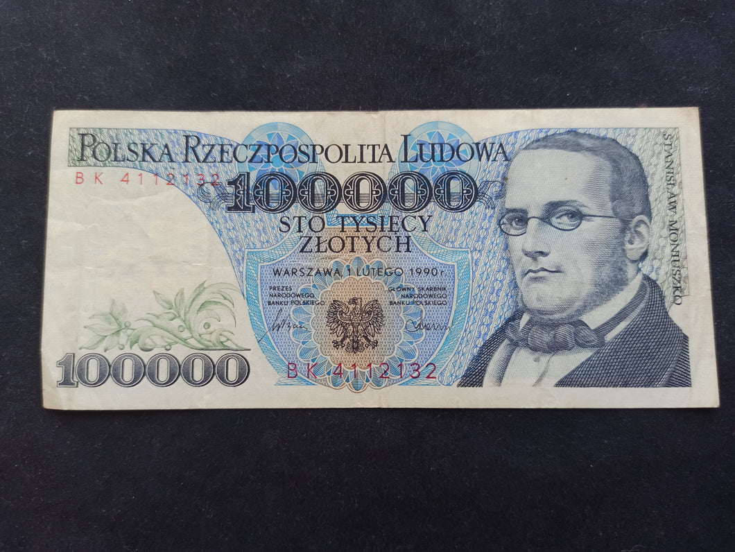 Pologne : 100000 Zlotych 1990 (Ref 341)