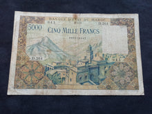 Charger l&#39;image dans la galerie, Maroc : 5000 Francs (23-7-1953) (Ref 426)
