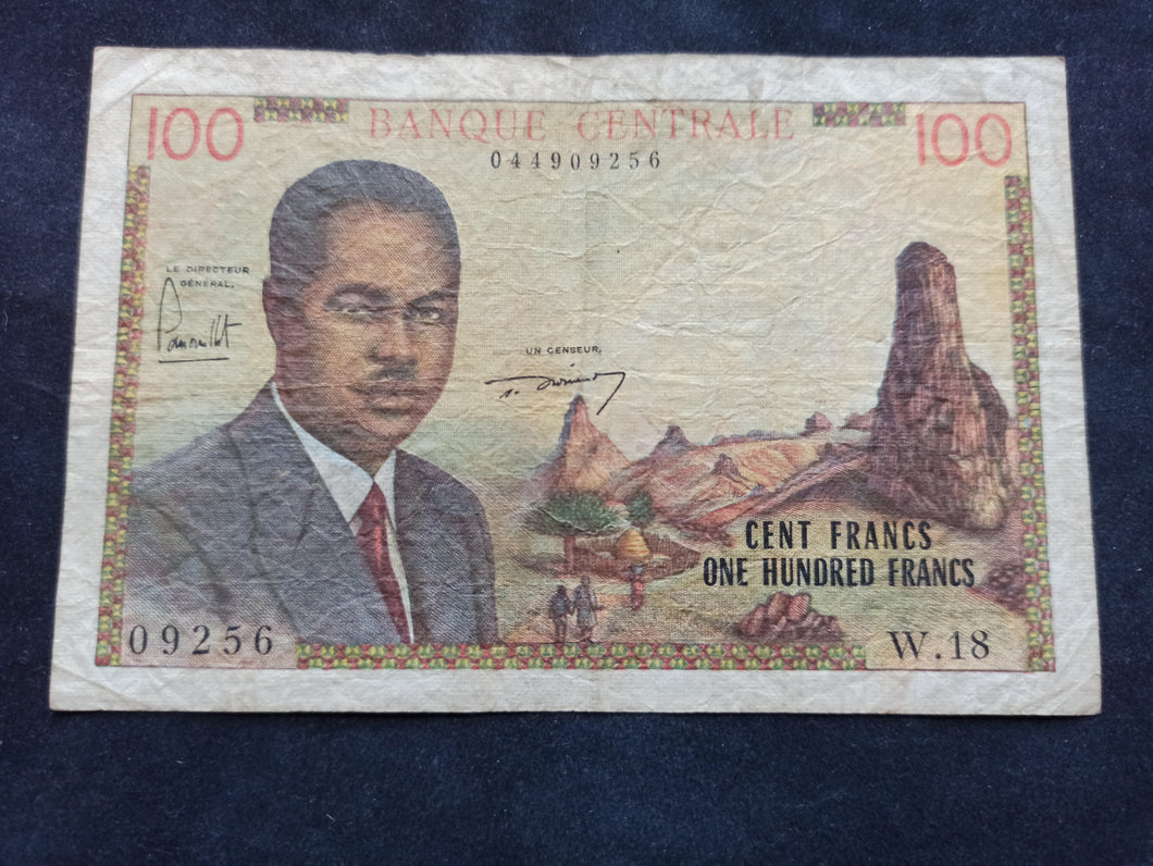 Cameroun : 100 Francs 1962 (Ref 422)