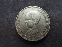 Charger l&#39;image dans la galerie, Espagne : 5 Pesetas 1888 Argent (Ref 480)
