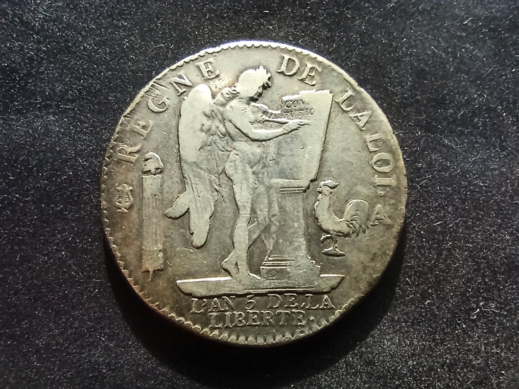 Ecu Louis XVI 6 Livres Argent 1793 A (Ref 490)