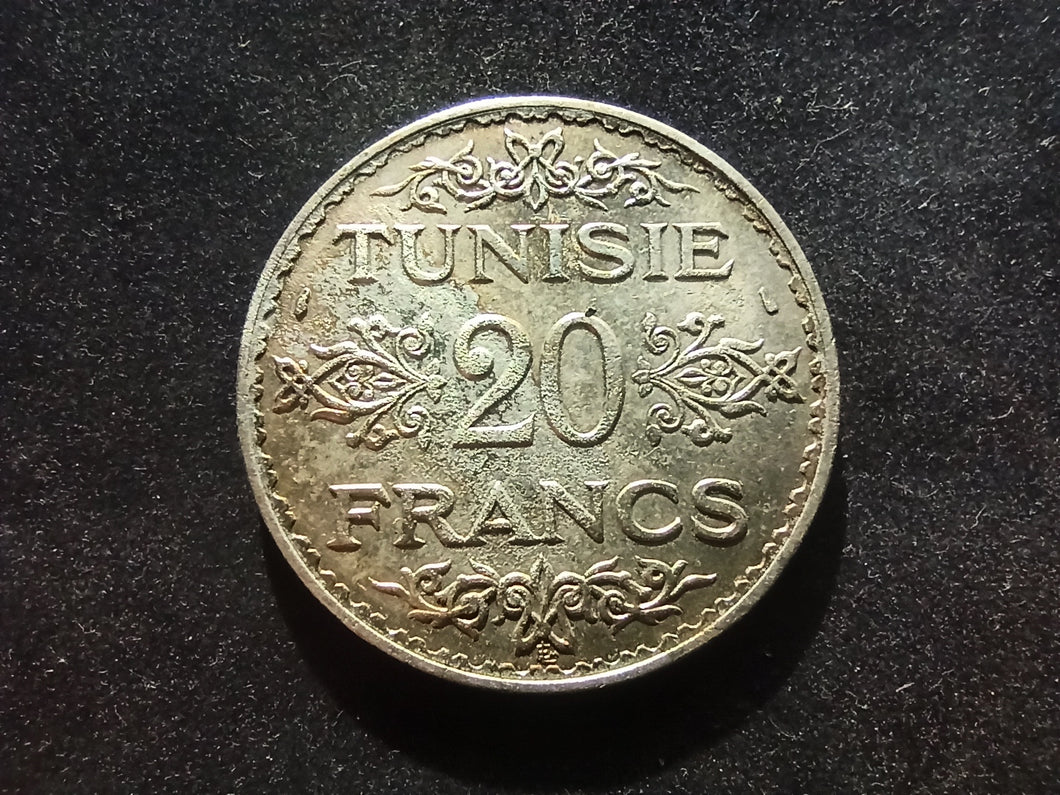 Tunisie : 20 Francs (1353) 1934 Argent (Ref 492)