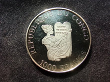 Charger l&#39;image dans la galerie, Congo : 1000 Francs 1993 Proof Argent (Ref 499)
