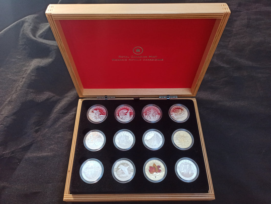 Canada : 12 X 10 Dollars 2013 Argent BE Avec Certificat