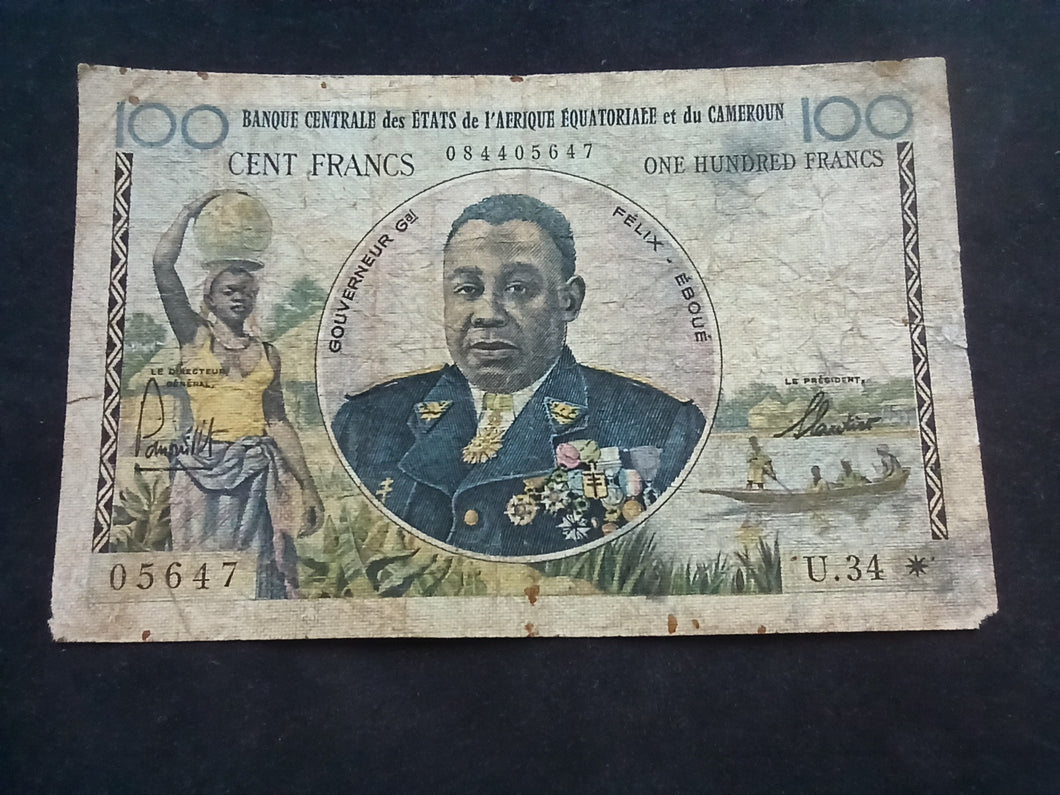 Cameroun : 100 Francs 1957 (Ref 516)