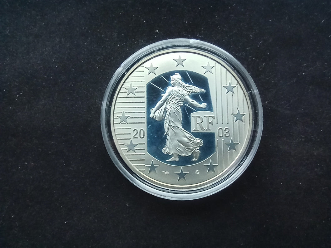 France : 1 Euro 1/2 Argent 2003 Semeuse BE