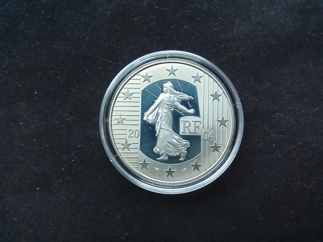 France : 1 Euro 1/2 Argent 2004 Semeuse BE