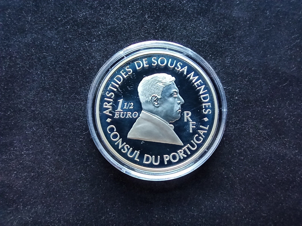 France : 1 Euro 1/2 Argent 2007 Aristide de Sousa Mendes Consul du Portugal BE