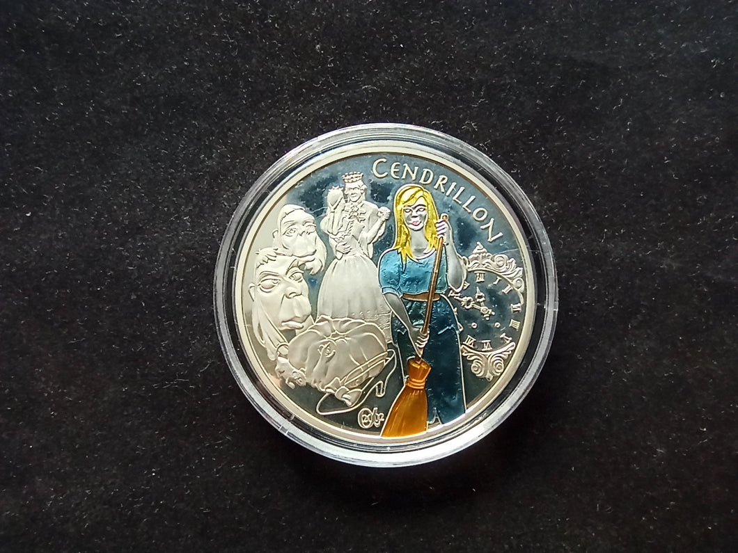 France : 1 Euro 1/2 Argent 2002 Cendrillon Colorisé BE