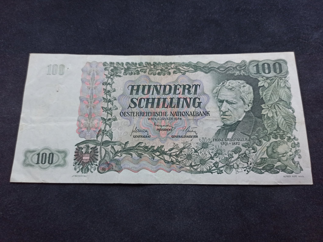 Autriche : 100 Schilling 1954 (Ref 570)