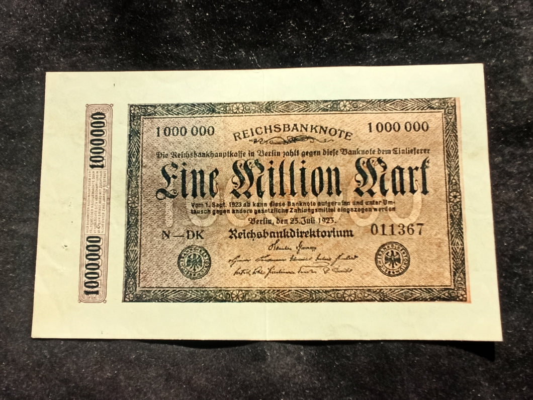 Allemagne : Eine / 1 Million Mark 1923 Berlin (Ref 590)